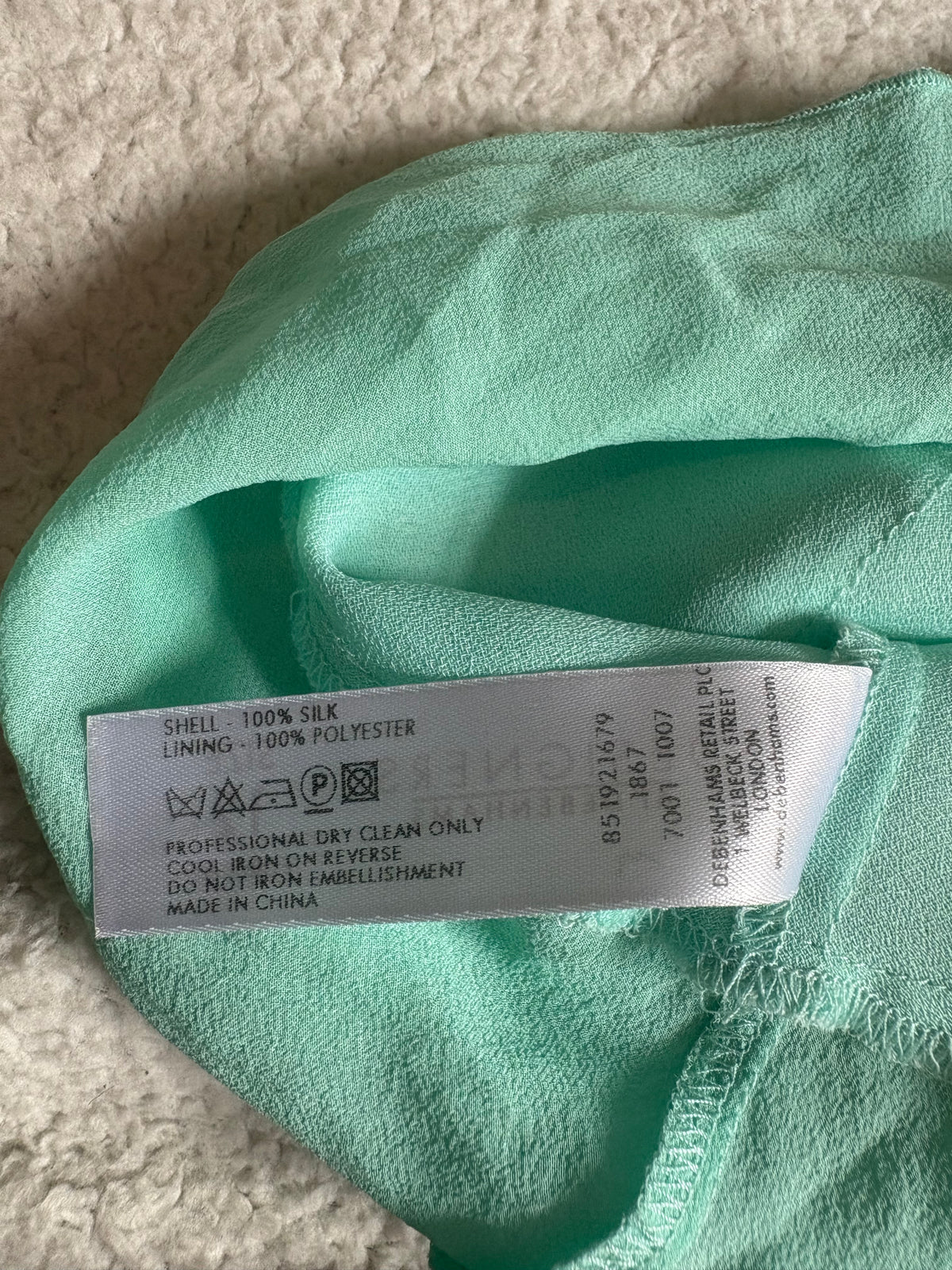 Beaded Silk Turquoise Cami with Tiered detail