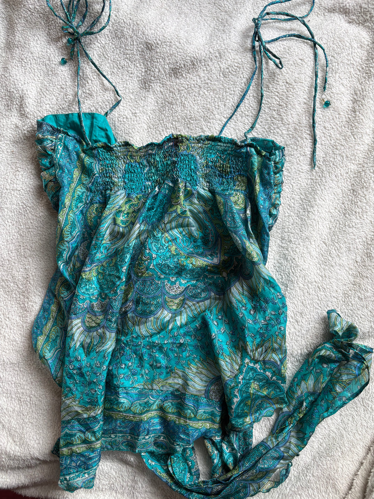 Lipsy Patterned Silk Rushed Cami Top