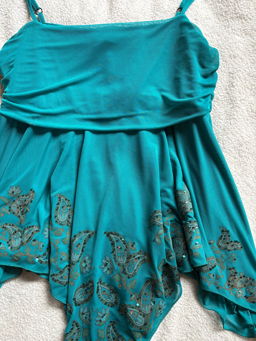 Floaty Turqiouse Sequinned Cami