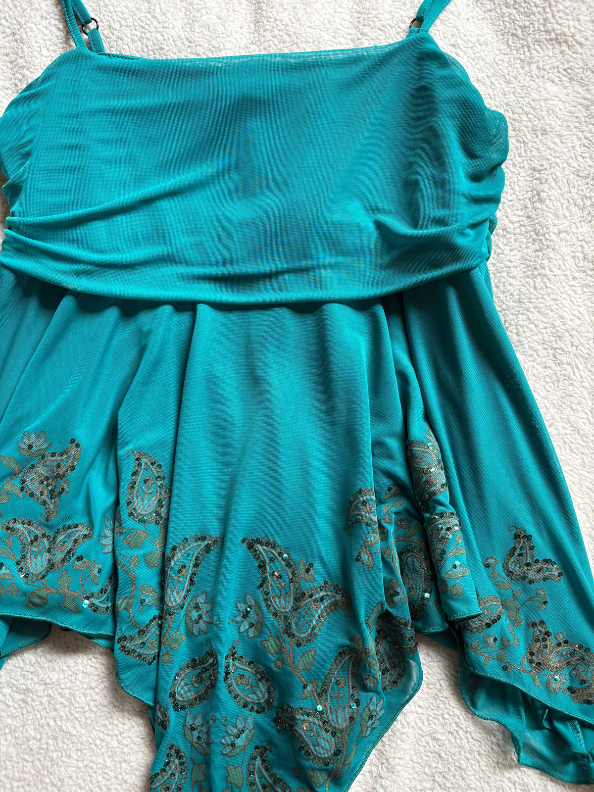Floaty Turqiouse Sequinned Cami