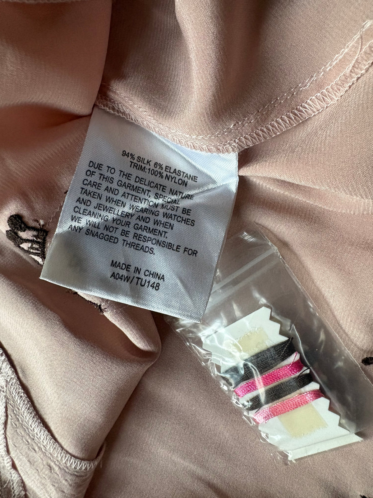 Silk Karen millen Cami with embroidery