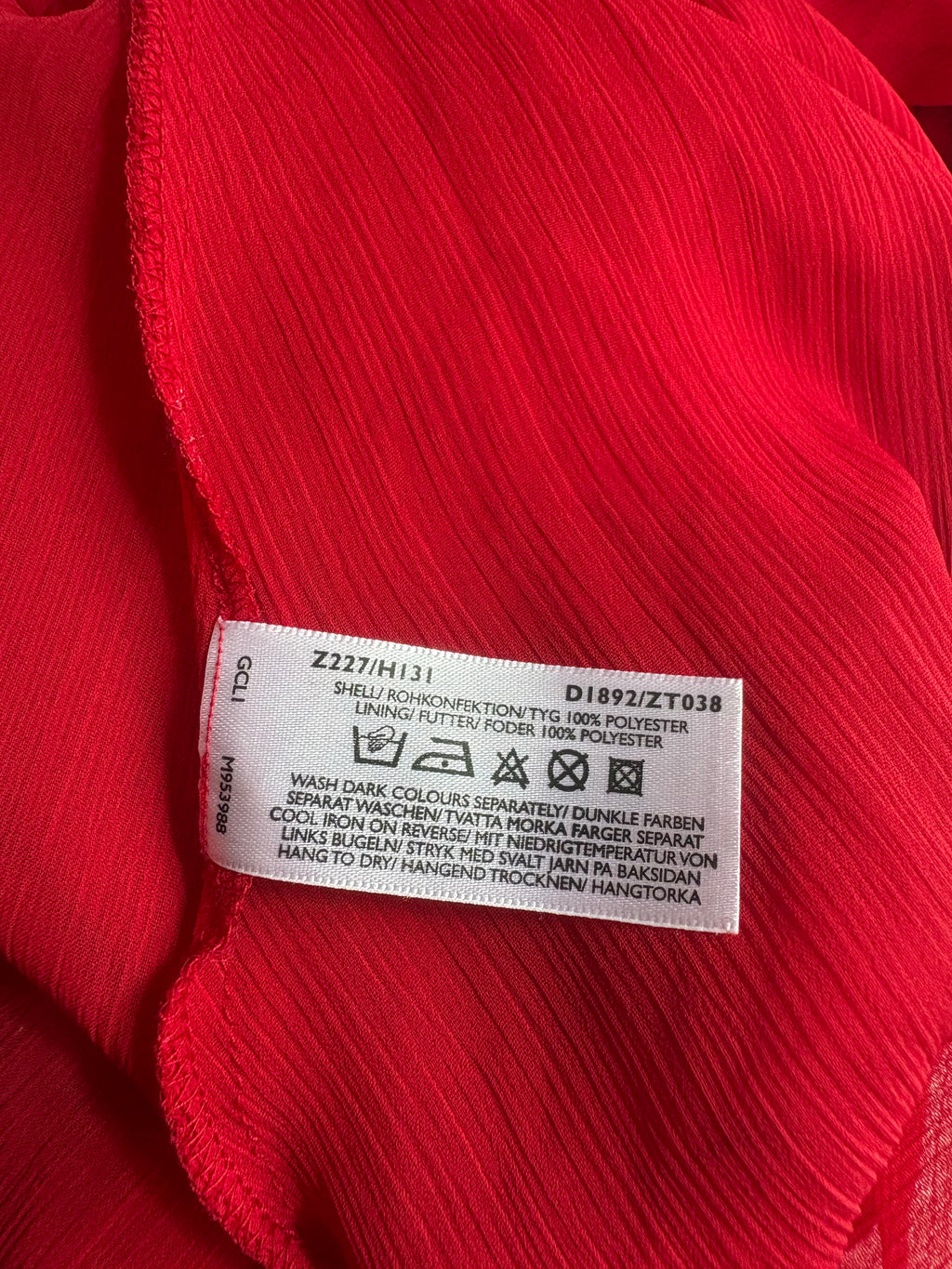 Floaty Asymmetric Hem Red cami
