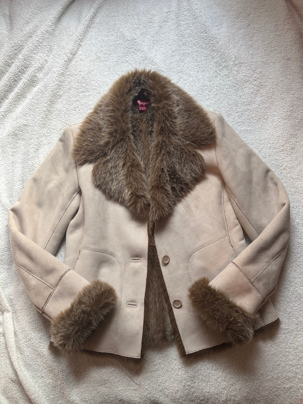 Monsoon Faux Suede/Fur Jacket