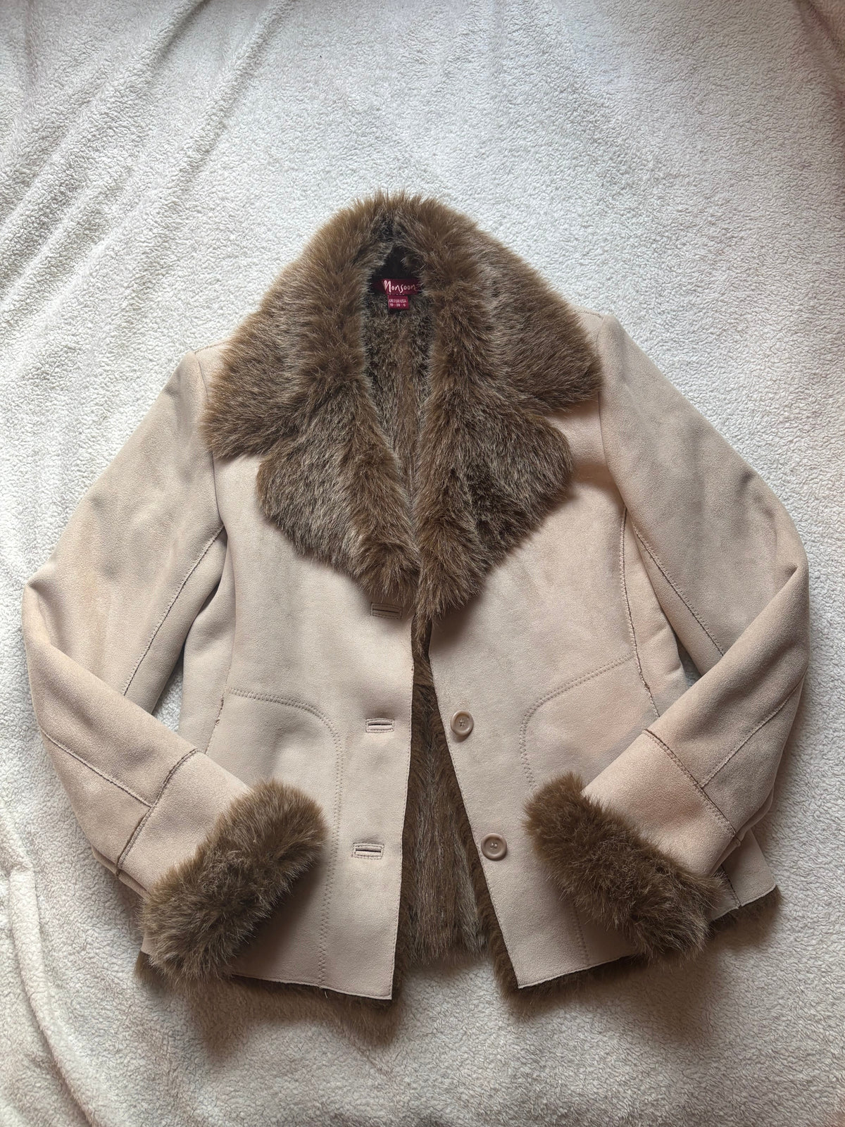 Monsoon Faux Suede/Fur Jacket