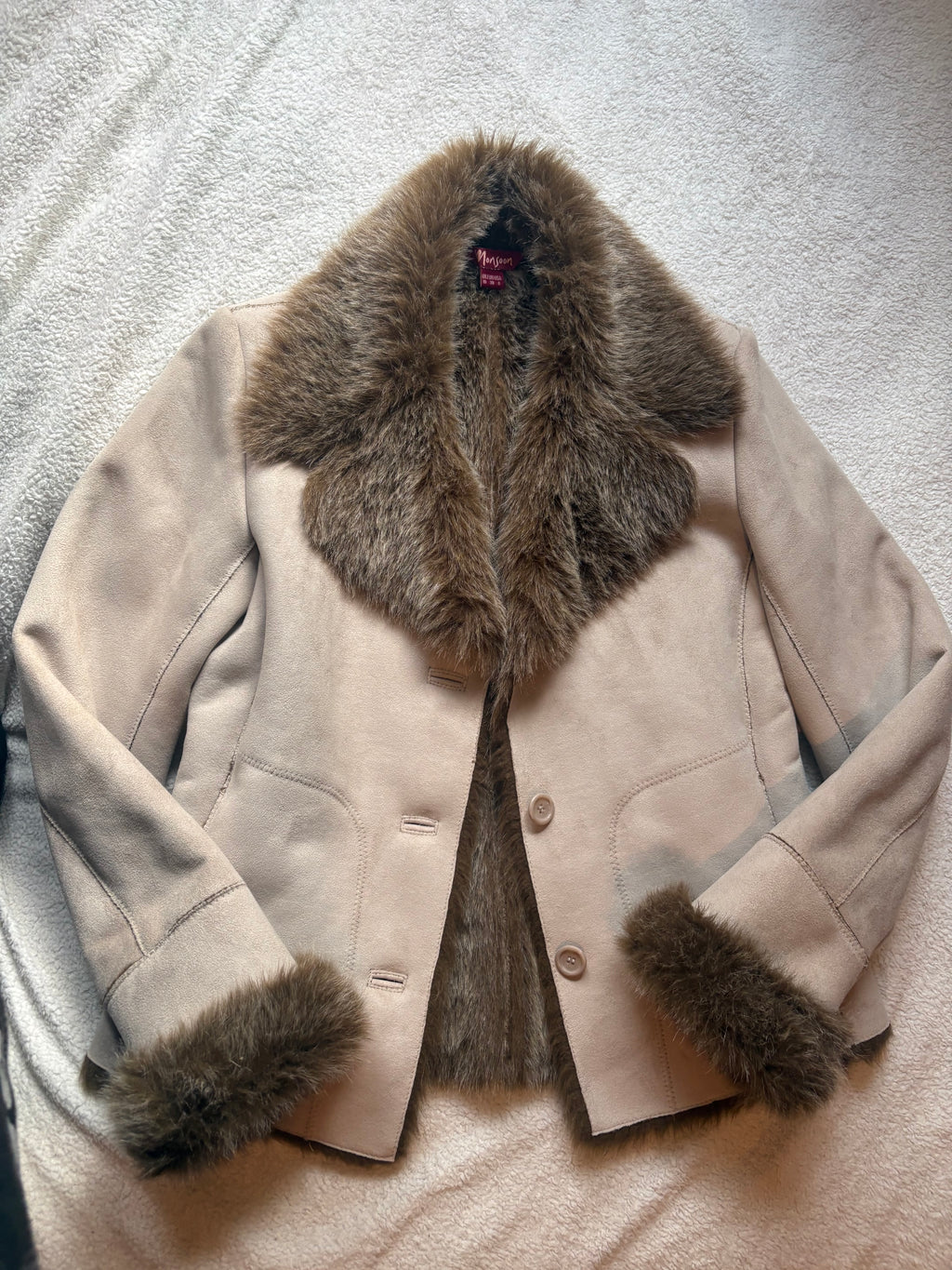 Monsoon Faux Suede/Fur Jacket