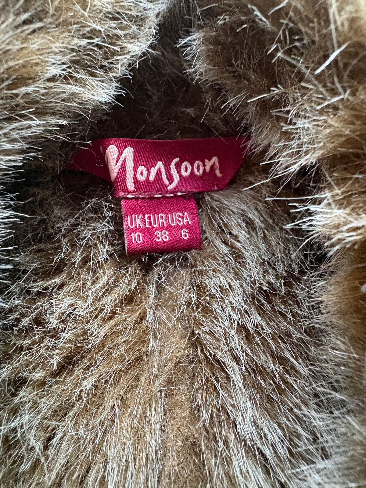 Monsoon Faux Suede/Fur Jacket