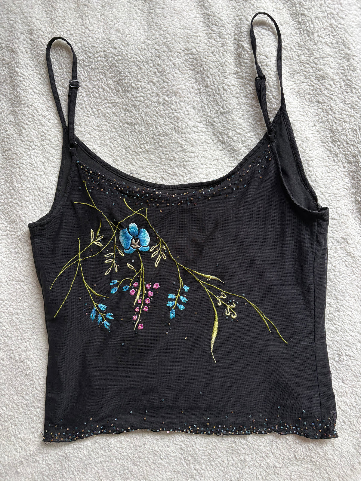 Karen Millen Floral Embroidered Cami with beading