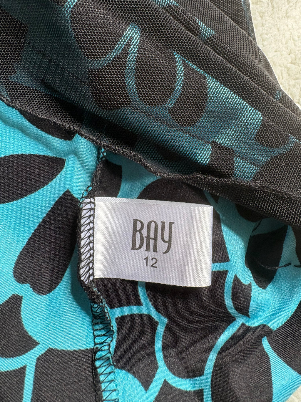 Turquoise Floral, Double layered sequin cami