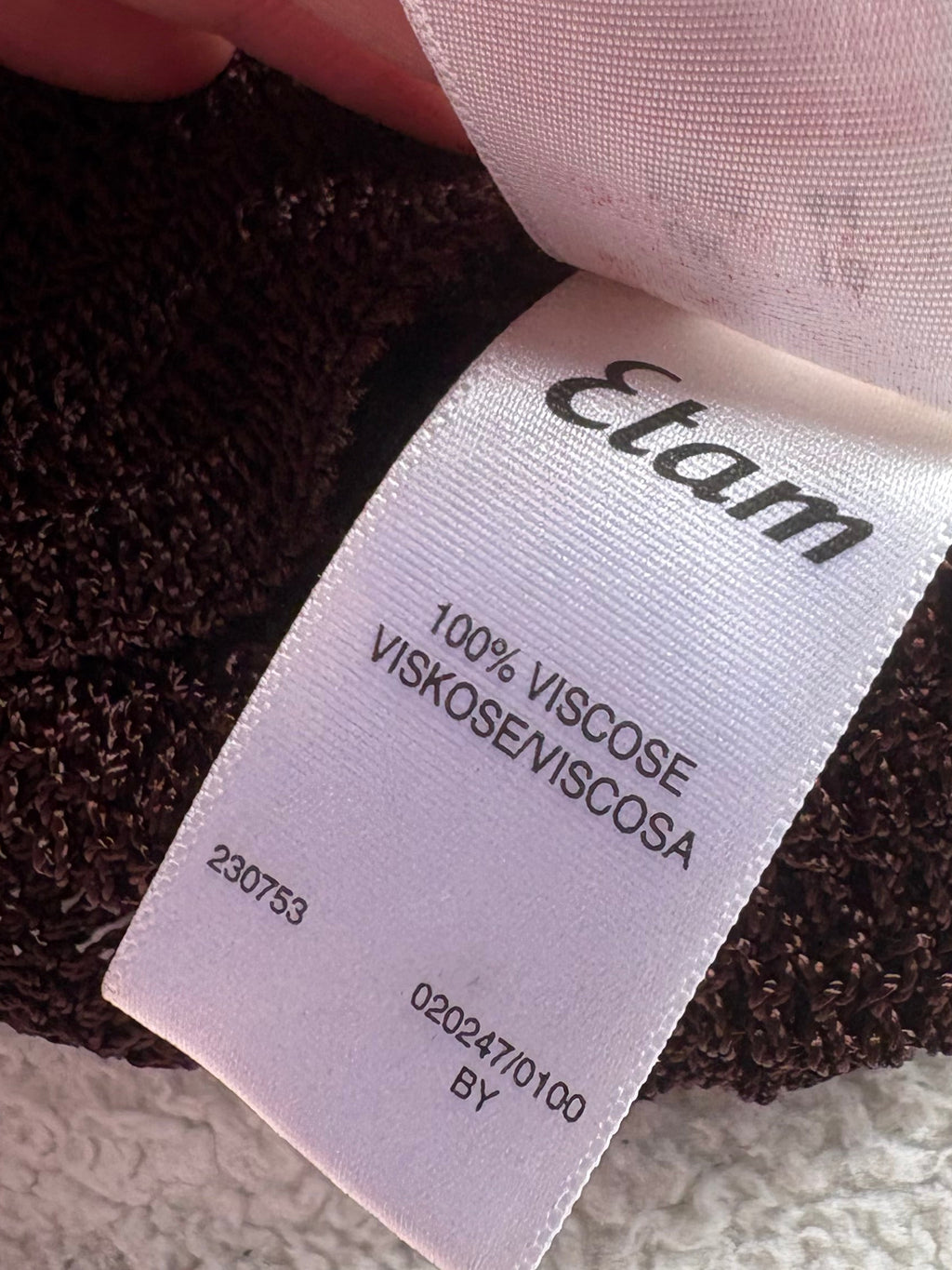 Etam Brown Crochet Beaded Vest